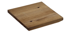 CHAPEAU PLAT BOIS MARRON 120X120MM